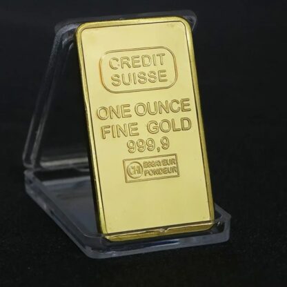 bitcoin bar gold plated front open case