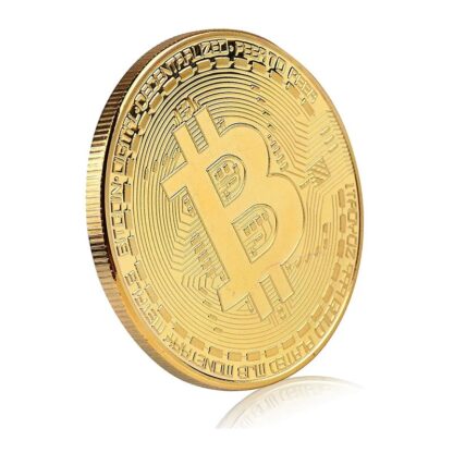 gold bitcoin front view