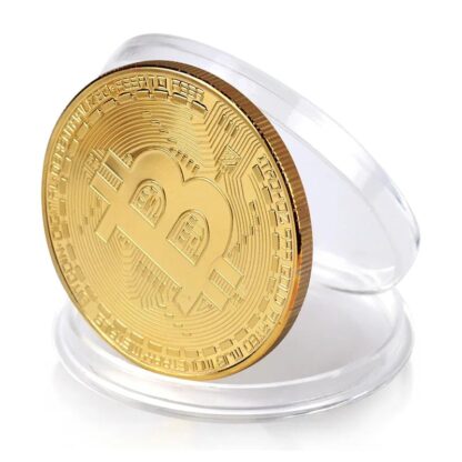 gold bitcoin transparent case